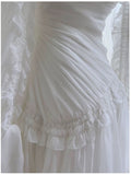 Niulatu A line Strapless White Chiffon Ruffles Homecoming Dress Birthday Dresses HZ1110