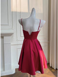 Niulatu A line Straps Burgundy ShortHomecoming Dress Birthday Dresses With Butterfly HZ1110