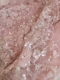 Niulatu A Line Straps Sleeveless Blush Pink Tulle Sequin Long Prom Dresses HZ1110