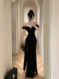 Niulatu High Waist Slim Wrapped Slit Long Prom Dresses New Evening Party Dress HZ1110