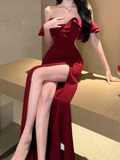Niulatu Bodycon Long Dresses for Women Ruffles Prom Dress Party Dress HZ1110