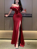 Niulatu Bodycon Long Dresses for Women Ruffles Prom Dress Party Dress HZ1110
