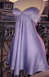 Niulatu A line Halter Lilac Short Homecoming Dresses Cocktail Dress HZ1110