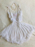 Niulatu A line Spaghetti Straps White Short Homecoming Dresses Cocktail Dress With Lace HZ1110