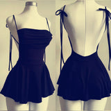 Niulatu Sheath Straps Black Short Homecoming Dresses 21st Birthday Outfit HZ1110