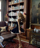 Niulatu A Line Strapless Black Velvet Homecoming Dresses 18th Birthday Outfits HZ1110