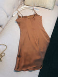 Niulatu A Line Straps Brown Short Homecoming Dresses 18th Birthday Outfit HZ1110