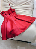Niulatu A Line Spaghetti Straps Red Short Homecoming Dresses 18th Birthday Outfit HZ1110