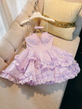 Niulatu Ball Gown Spaghetti Straps Pink Short Homecoming Dresses 18th Birthday Outfit HZ1110