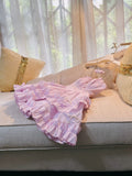 Niulatu Ball Gown Spaghetti Straps Pink Short Homecoming Dresses 18th Birthday Outfit HZ1110