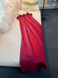 Niulatu A line Spaghetti Straps Red Slim Fit Satin Prom Dress Evening Dresses HZ1110