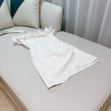 Niulatu Sheath Off The Shoulder White Satin Short Homecoming Dresses 18th Birthday Outfit HZ1110