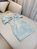 Niulatu A Line Straps Off The Shoulder Short Blue Homecoming Dresses Party Dress HZ1110