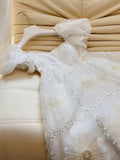 Niulatu A Line Strapless White Short Tulle Homecoming Dresses Party Dress HZ1110