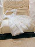 Niulatu A Line Strapless White Short Tulle Homecoming Dresses Party Dress HZ1110