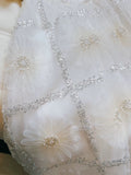 Niulatu A Line Strapless White Short Tulle Homecoming Dresses Party Dress HZ1110