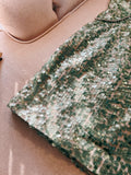 Niulatu Sheath Straps Sequin Green Short Homecoming Dresses Birthday Outfits With Beads HZ1110