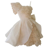 Niulatu Ball Gown Straps Lace Flowers Homecoming Dresses Birthday Outfits With Bow HZ1110