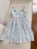Niulatu A line Spaghetti Straps Light Skye Blue Lace Short Homecoming Dresses Birthday Outfit HZ1110