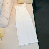 Niulatu Sheath Sweetheart White Ankle Length Prom Dress Formal Dresses With Feather HZ1110