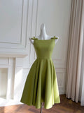 Niulatu A line Straps Green Short Homecoming Dresses Birthday Outfit HZ1110