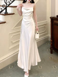 Niulatu Sheath Spaghetti Straps Chiffon Prom Dresses Evening Dress With Jacket HZ1110