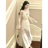 Niulatu Sheath Spaghetti Straps Chiffon Prom Dresses Evening Dress With Jacket HZ1110