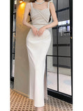 Niulatu Sheath Straps Ankle Length Prom Dresses Simple Evening Dress HZ1110
