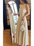 Niulatu Sheath Scoop Ankle Length Prom Dresses Simple Evening Dress HZ1110