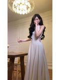 Niulatu Sheath Scoop Ankle Length Prom Dresses Simple Evening Dress HZ1110