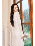 Niulatu Sheath V Neckline Long Sleeves White Floral Lace Long Prom Dresses HZ1110