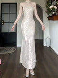 Niulatu Sheath Spaghetti Straps Sleeveless Sequin Prom Dresses Evening Gowns HZ1110