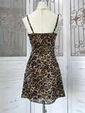Niulatu A line Spaghetti Straps Leopard Homecoming Dresses Short Birthday Outfits HZ1110