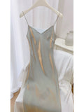 Niulatu Mermaid Spaghetti Straps Long Prom Dresses Evening Dress HZ1110
