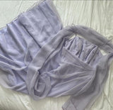 Niulatu A Line Spaghetti Straps Lilac Sleeveless Tulle Prom Dresses Long Evening Dress HZ1110