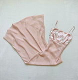 Niulatu Sheath Spaghetti Straps Pink Long Chiffon Prom Dresses Evening Dress HZ1110