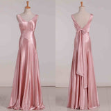 Niulatu Mermaid V Neckline Long Satin Prom Dresses Beads Evening Dress HZ1110