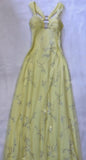 Niulatu A line Straps Yellow Tulle Long Prom Dresses Evening Dress HZ1110