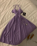 Niulatu Birthday A Line Spaghetti Straps Lilac Homecoming Dresses Party Dress HZ1110