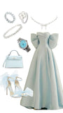 Niulatu A line Sweetheart Light Sky Blue Satin Long Party Dress Prom Dresses HZ1110