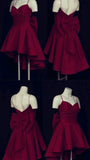 Niulatu Birthday A Line Spaghetti Straps Burgundy Homecoming Dresses Short Birthday Dress HZ1110