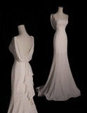 Niulatu Mermaid Straps White Sequin Sleeveless Long Wedding Dresses With Ruched Back HZ1110