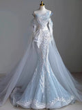 Niulatu Mermaid Strapless Sequin Sky Blue Evening Dress Long Prom Dresses HZ1110