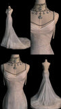 Niulatu Mermaid Spaghetti Straps Wedding Dresses Glittering Straps Backless Wedding Dress HZ1110