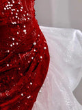 Niulatu Sheath Off The Shoulder Sequin Red Evening Dress Prom Dresses Birthday Outfits HZ1110