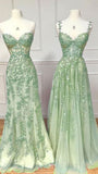 Niulatu Mermaid Sweetheart Mint Green Tulle Lace Prom Dresses Party Evening Dress HZ1110