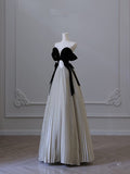 Niulatu Ball Gown Off The Shoulder Black Velvet Long Prom Dresses Party Evening Dress HZ1110