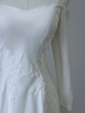 Niulatu Mermaid Off The Shoulder Long Sleeves Wedding Dresses White Brides Dress S3823