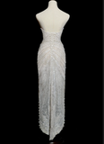 Niulatu Mermaid Strapless Tulle Beaded Long Wedding Dresses HZ1110