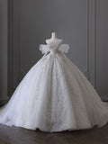 Niulatu Ball Gown Off The Shoulder Lace Long Sleeves Wedding Dresses Brides Dress S3853